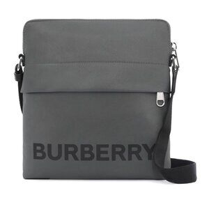 Burberry Logo Print Neo Nylon Messenger Bag Charcoal Grey 8052870